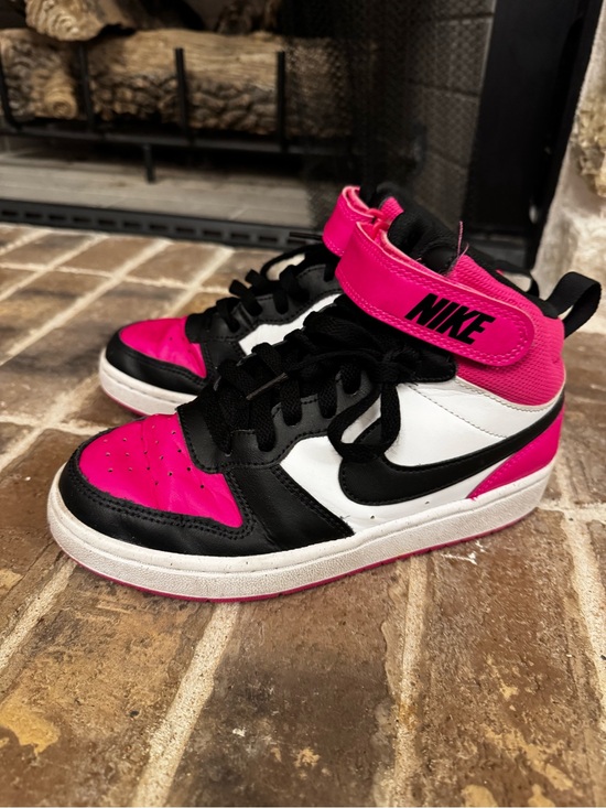 Nike Other - Nike Kids Hot Pink, Black & White‎ High-Top Sneakers